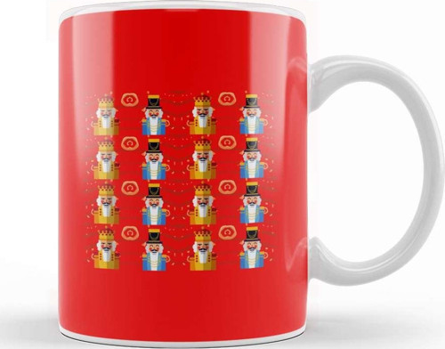 Nutcracker Christmas Nutcracker Pattern Kupa Bardak Porselen