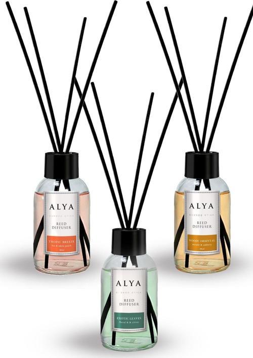 Bambu Çubuklu Oda Kokusu Egzotic Leaves ve Woody Oriental ve Tropic Breeze 100 ml x 3 Adet