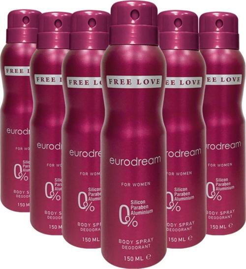Eurodream Kadın Deodorant 150 ml 6 Adet