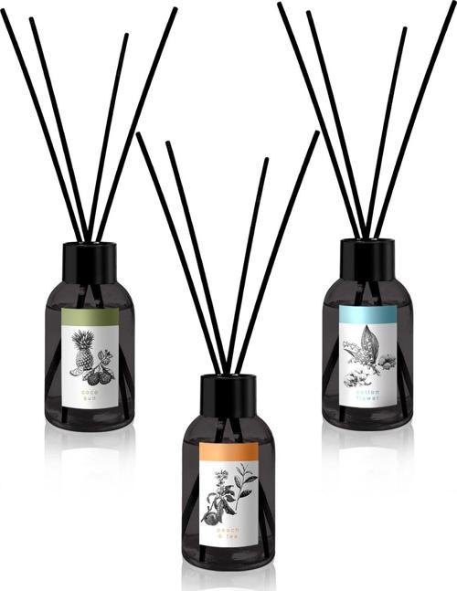 Bambu Çubuklu Oda Kokusu Cotton Flower, Coco Sun, Peach Tea x3 100 ml