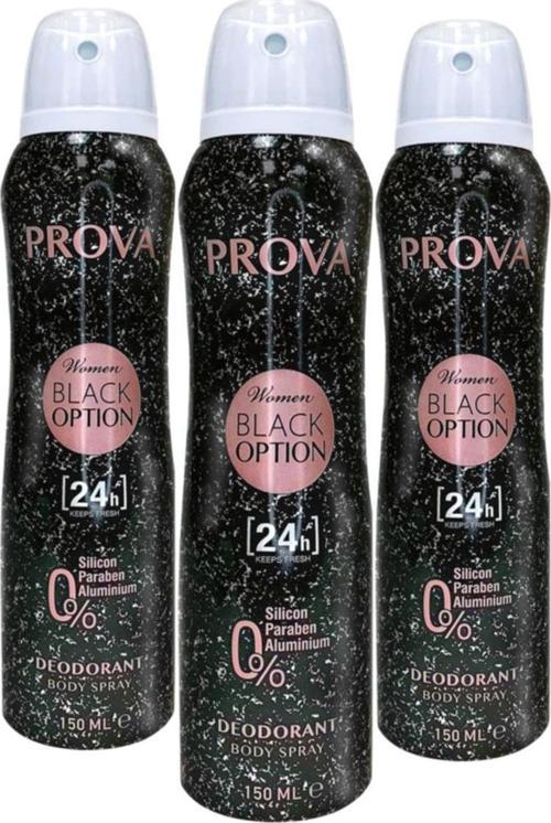 Black Option Kadın Deodorant 150 ml 3 Adet