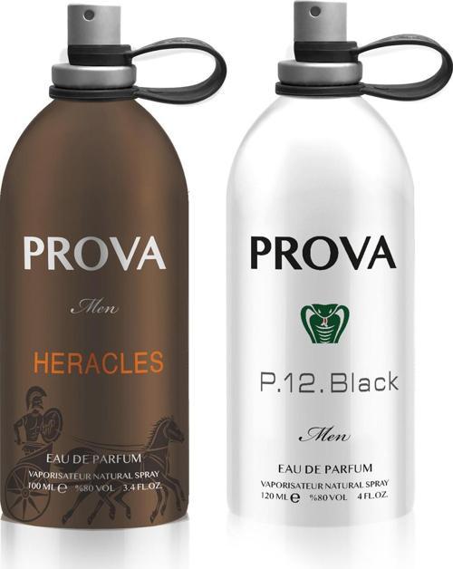 Heracles ve P.12 Black EDP Erkek Parfüm Seti x2 120 ml
