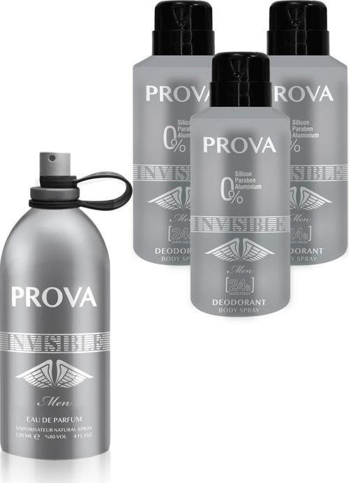 Invisible Edp Erkek Parfüm 120 ml  Ve Deodorant 150 ml 3 Adet