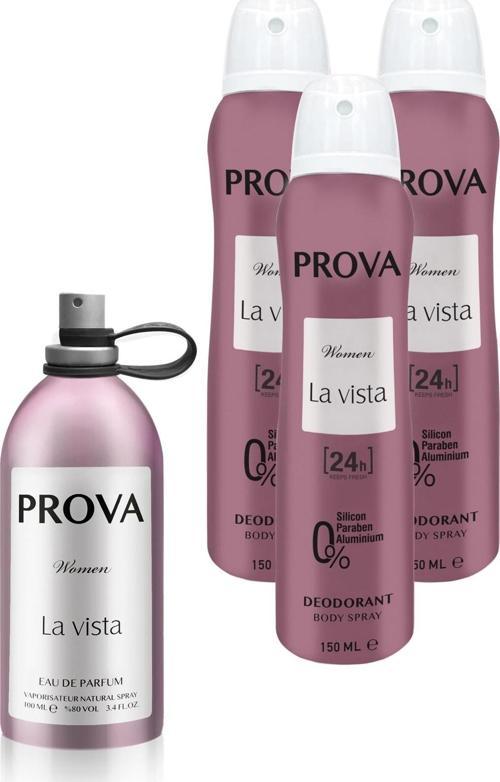 La Vista Edp Kadın Parfüm 120 ml Ve Deodorant 150 ml  3 Adet