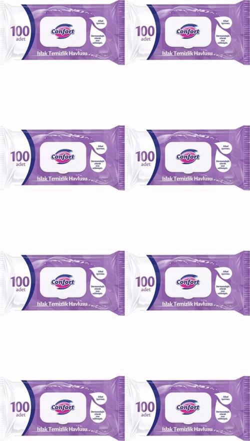 Islak Temizlik Havlusu 100 Lü 8 Paket