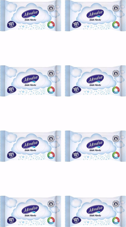 Islak Havlu 101 Adet 8 Paket