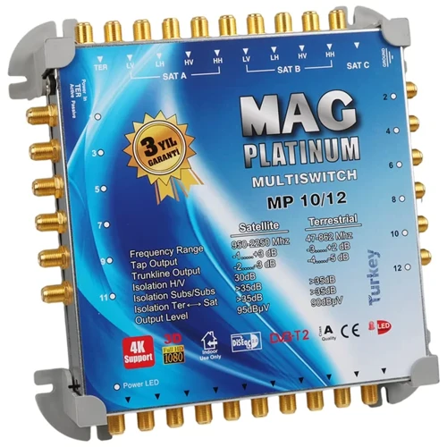 10*12 Sonlu/Kaskatlı Swıtchlı Uydu Santrali Mag Platınum