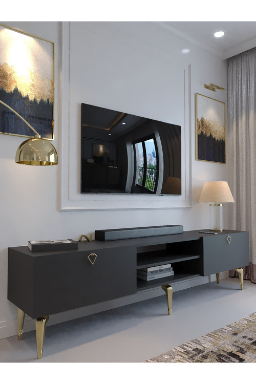 KARNAVAL TV ÜNİTESİ - GA2-1004-4 ANTRASİT GOLD