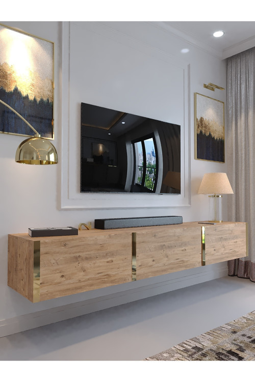 KARNAVAL DUVARA MONTE TV ÜNİTESİ - GDM-1001-6 ÇAM GOLD