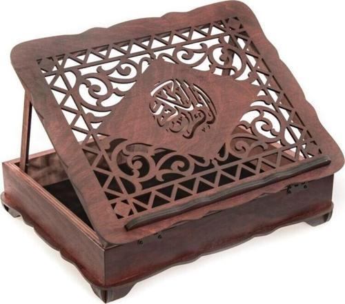 Ahşap Sandıklı Kitaplık Ve Kuran Rahlesi ( 32 x 25 Cm )