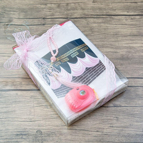Çocuk Pembe Hediyelik Set Seccade 99 Inci Tesbih