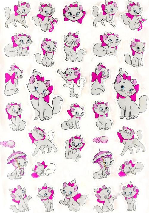 Sticker Kabartmalı A4 Boyutunda Stiker Defter, Planlayıcı Etiket (Lim055) -  Sevimli Kedi