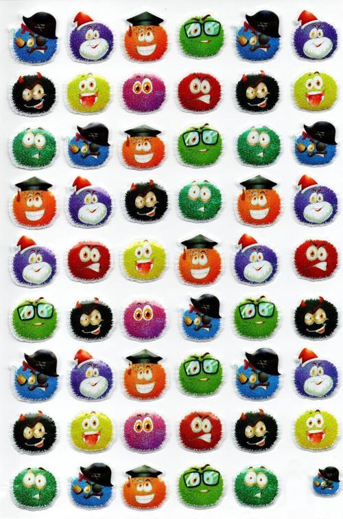 Sticker Kabartmalı A4 boyutunda Stiker Defter, planlayıcı etiket (Lim100) - Sevimli Canavarlar