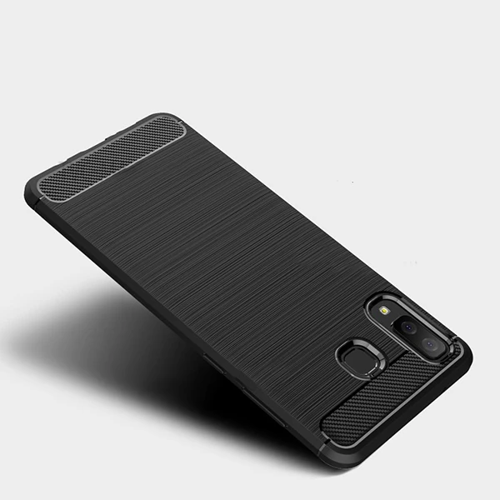 Galaxy A8 Star A9 Star Dark Ultra Koruma Karbon Fiber Doku Silikon Kılıf-(5775)