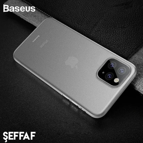 Baseus Wing Case İphone 11 Pro 5.8 Ultra İnce Lux Mat Şeffaf Kılıf-(5775)