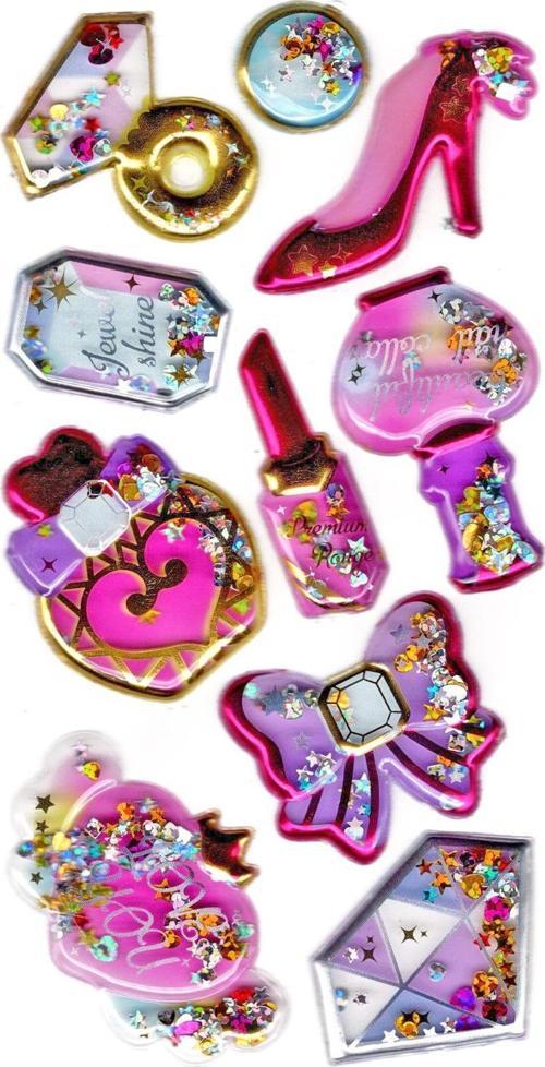 Sticker Kabartmalı Stiker Defter, Planlayıcı Etiket (pullu-801) - 17X9 cm - Elmas Ruj