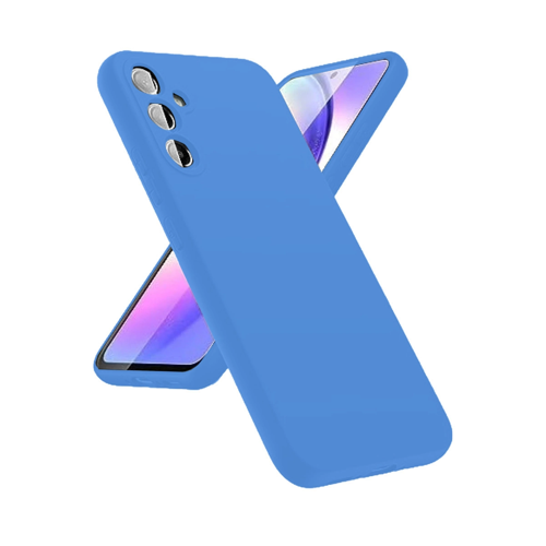 Samsung Galaxy A24 4G Kılıf First Silikon - Mavi