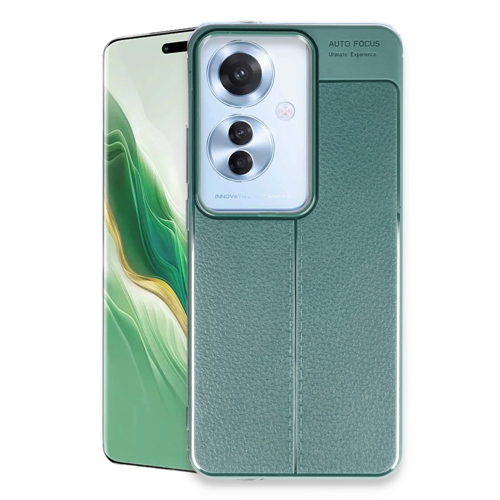 Oppo Reno 11F Kılıf Auto Focus Kapak - Koyu Yeşil