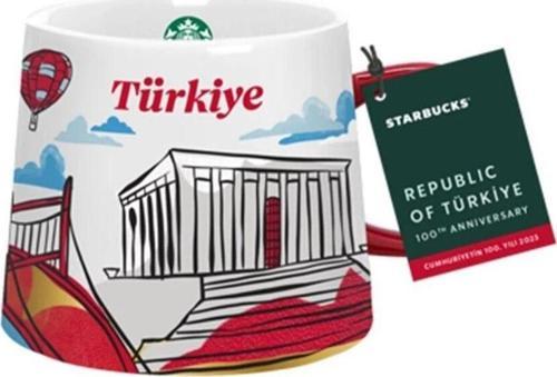 ® Türkiye 100. Yıl Özel Seri Seramik Kupa - Kırmızı - 414 ml