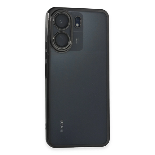 Xiaomi Redmi 13C Kılıf Razer Lensli Silikon - Siyah