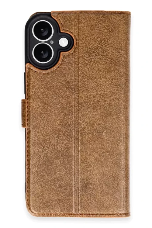 Newface İphone 16 Plus Kılıf Trend S Plus Kapaklı Kılıf - Taba