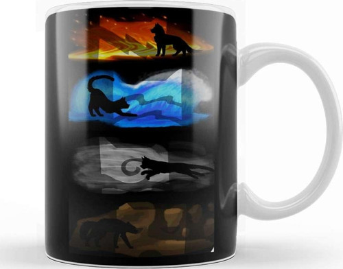 Warrior Cats Four Elements Four Clans Kupa Bardak Porselen