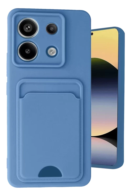 Newface Xiaomi Redmi Note 13 Pro 5G Kılıf Kelvin Kartvizitli Silikon - Mavi