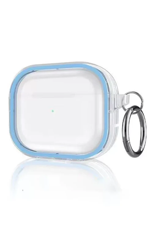 Movenchy Airpods Pro 2 (2.Nesil) Shiny Şeffaf Kılıf - Sierra Blue