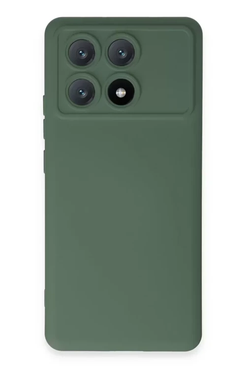 Newface Xiaomi Poco X6 Pro Kılıf Nano İçi Kadife Silikon - Koyu Yeşil