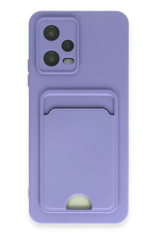 Newface Xiaomi Redmi Note 12 4G Kılıf Kelvin Kartvizitli Silikon - Lila