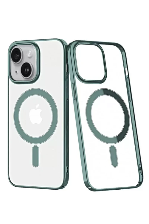 Newface İphone 14 Plus Kılıf Element Magneticsafe Sert Kapak - Köknar Yeşili