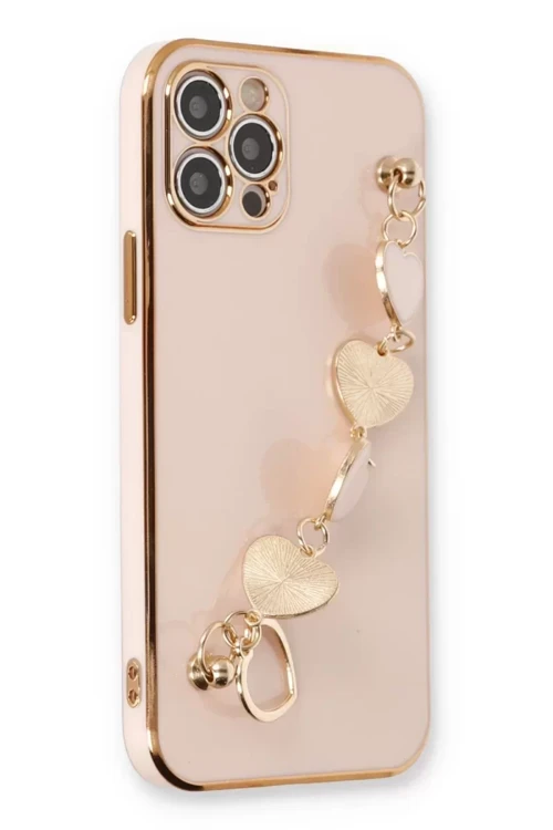 Newface İphone 12 Pro Kılıf Esila Silikon - Pudra