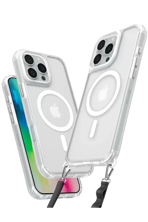 Newface İphone 16 Pro Kılıf Enka Magsafe Silikon Kılıf - Şeffaf