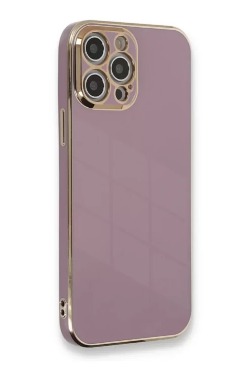 Newface İphone 12 Pro Kılıf Volet Silikon - Mor