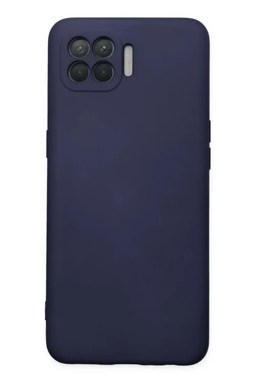 Newface Oppo Reno 4 Lite Kılıf Nano İçi Kadife Silikon - Lacivert