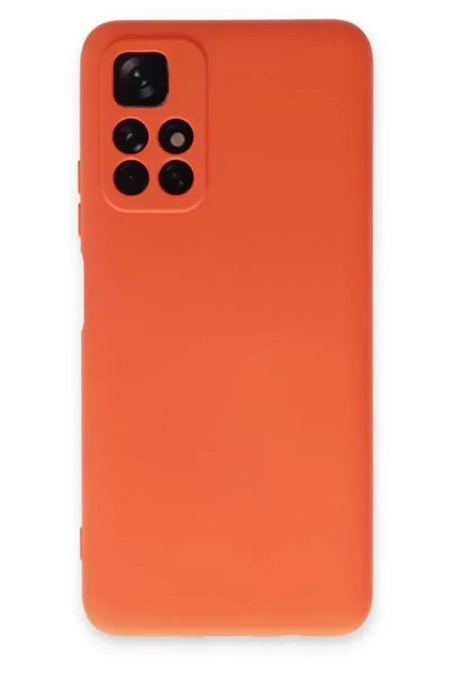 Newface Xiaomi Redmi Note 11T Kılıf Nano İçi Kadife Silikon - Turuncu