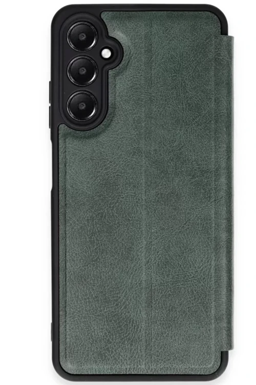 Newface Samsung Galaxy A36 Kılıf Flip Cover - Koyu Yeşil