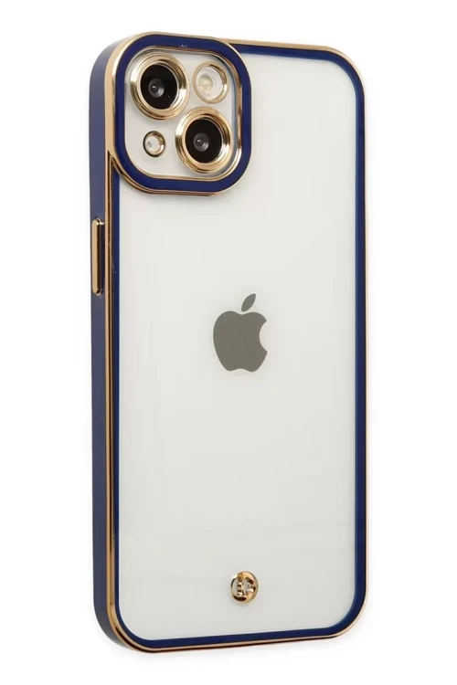Newface İphone 14 Plus Kılıf Liva Lens Silikon - Mavi