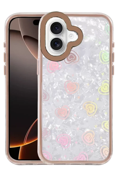 Newface Apple İphone 16 Lumi Desenli Kapak - Çöl Titanyum