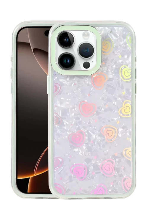 Newface Apple İphone 16 Pro Lumi Desenli Kapak - Yeşil