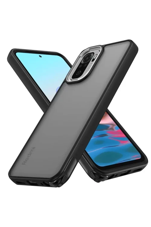 Newface Xiaomi Redmi Note 10 Pro Kılıf Elegant Kapak - Siyah