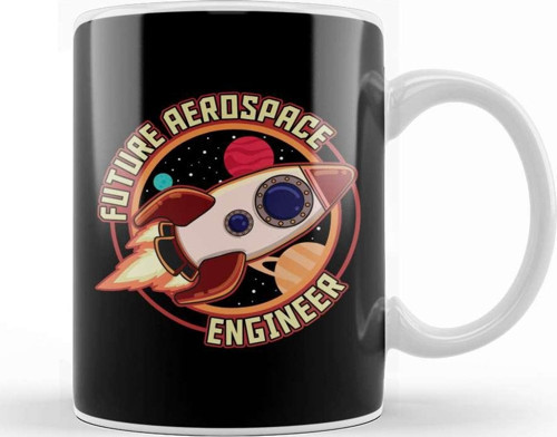 Cute Future Aerospace Engineer Spaceship Launch Kupa Bardak Porselen