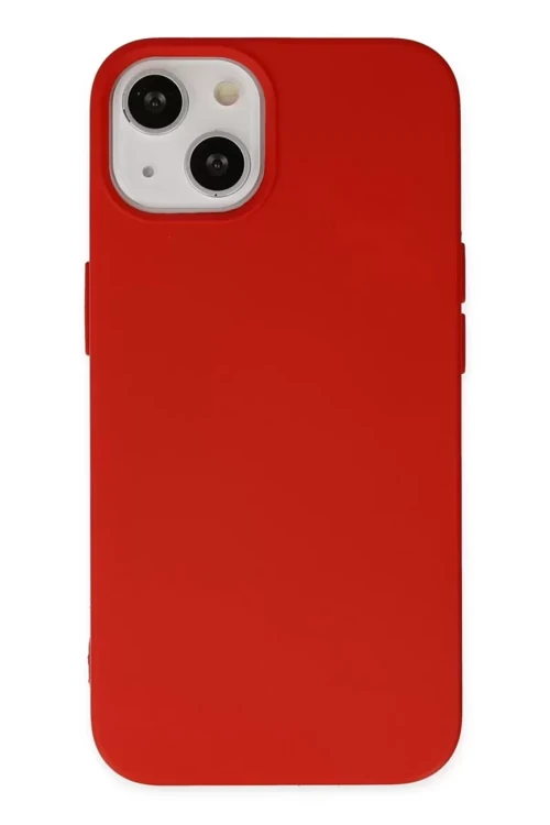 Newface İphone 14 Plus Kılıf Nano İçi Kadife Silikon - Kırmızı