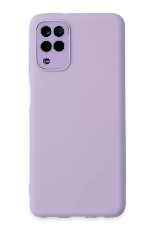 Newface Samsung Galaxy A22 Kılıf Lansman Glass Kapak - Lila