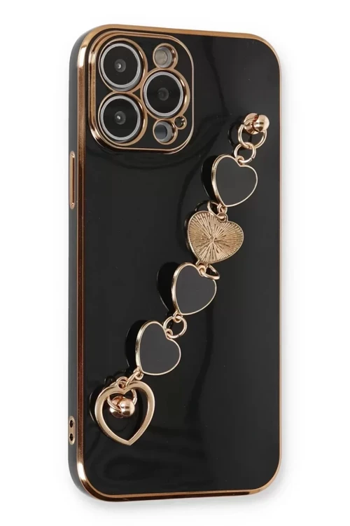 Newface İphone 13 Pro Max Kılıf Esila Silikon - Siyah