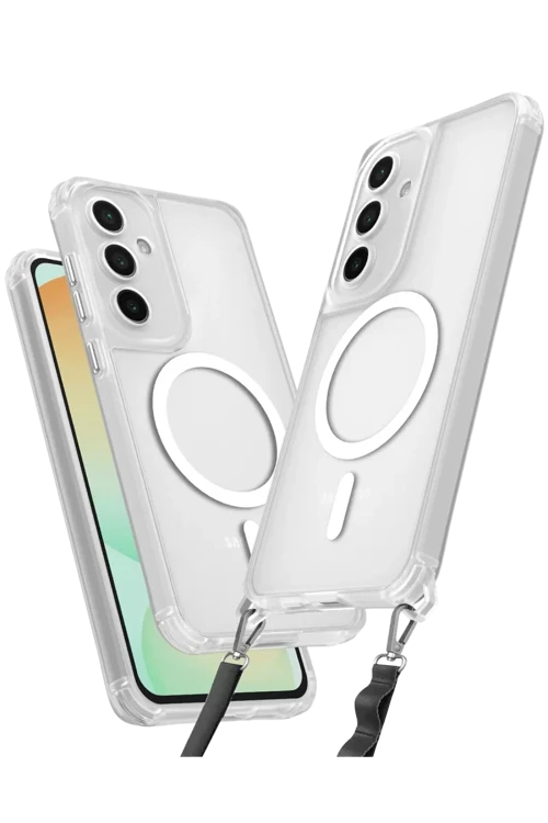 Newface Samsung Galaxy S23 Fe Kılıf Enka Magsafe Silikon Kılıf - Şeffaf