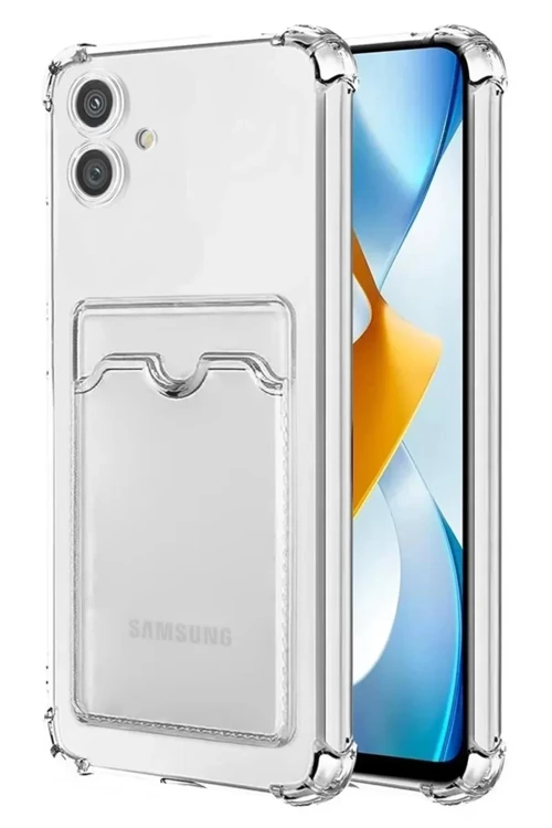 Newface Samsung Galaxy A05 Kılıf Kart Şeffaf Silikon - Şeffaf