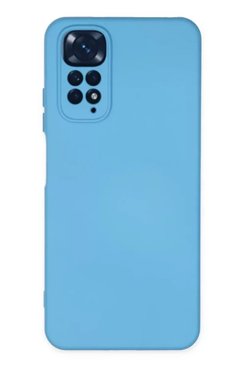 Newface Xiaomi Redmi Note 11 Kılıf Nano İçi Kadife Silikon - Mavi