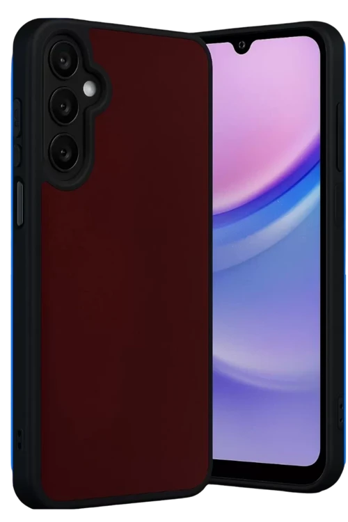 Newface Samsung Galaxy M15 Kılıf Aras Deri Kapak - Bordo