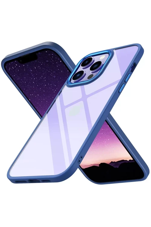 Newface İphone 14 Pro Max Kılıf Power Silikon - Mavi